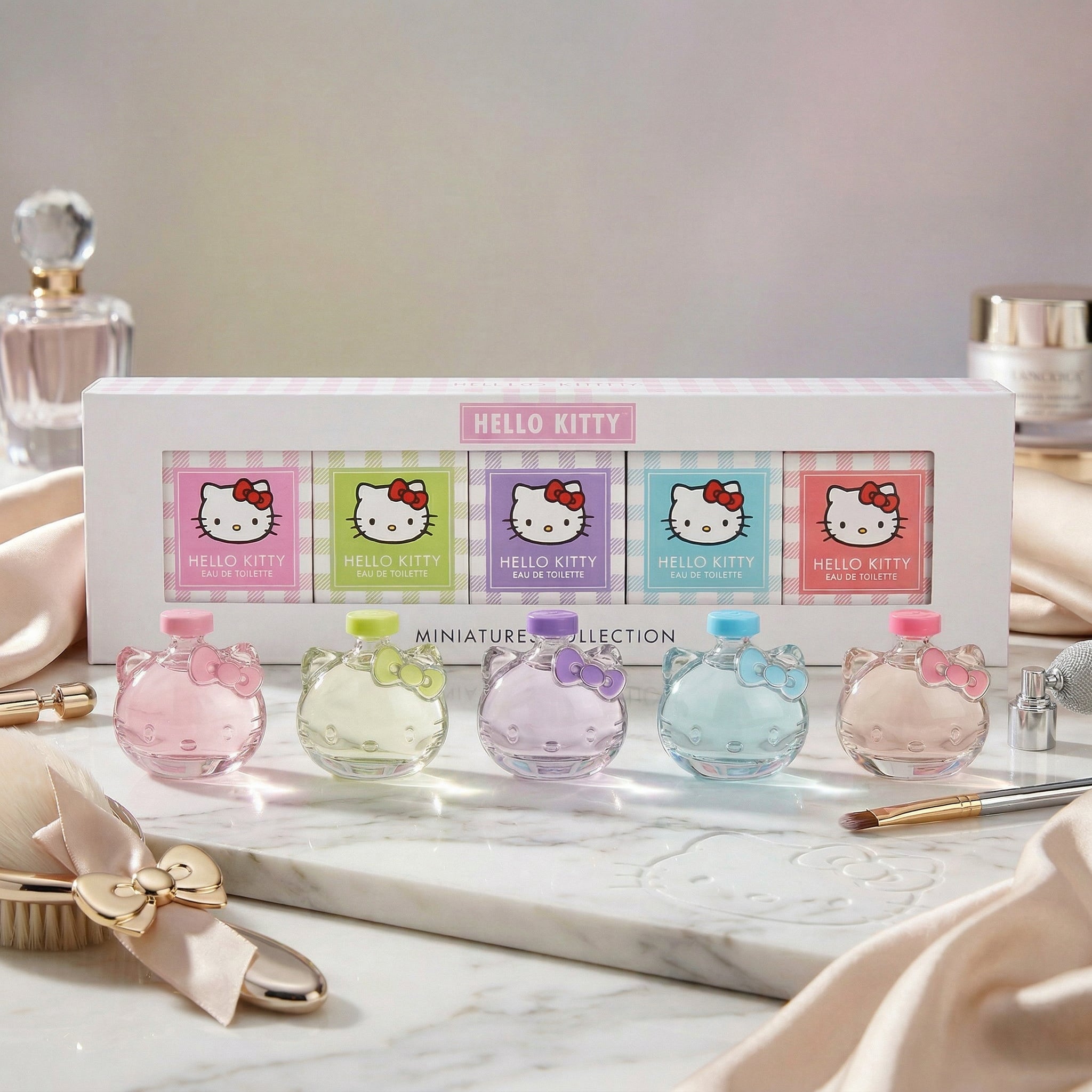 HELLO KITTY " ICONIC VICHY " Miniatures Set - 5 x 5 ml